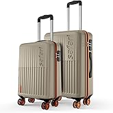 Safari Astra Neo 8 Wheels Set of 2 (Cabin + Medium) Trolley Bags, Hard Case Polycarbonate, 360 Degree Wheeling Luggage for Me