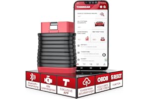 ‎THINKCAR thinkcar OBD2 Bluetooth Adapter, BD6 OBD2 Diagnosegerät Mit Alle Systemdiagnosen + 5 Servicefunktionen(Bleed, Brake, Öllampen, IMMO, ETS), Diagnosegerät Auto Für iOS & Android Exklusive APP