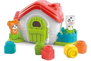 Clementoni Soft Clemmy - Touch, Imagine & Play, Fattoria Sensoriale, Play Set Prima Infanzia Made in Italy, Bambini 10-36 Mesi, Mattoncini 100% Lavabili, Gioco per Sviluppare Manualità e Logica, 17767