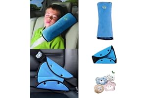 Aszaui 2 Pezzi Copri Cintura di Sicurezza Auto Bambini,Protezione Cintura Auto Bambini,Imbottiture per Cintura di Sicurezza per Auto, Rimovibili e di Alta Qualità per Ragazzi e Ragazze