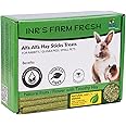 INR's Farm Fresh Alfa Alfa Hay Stick Treats for Rabbits, Guinea Pigs, Hamsters, and Other Small Pets (125 GMS Pack) | Natural High-Fiber Chew Sticks