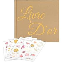 Livre D'or De Mariage - 120 Pages Papier épais, Format 24x19 Cm, Titre Doré - Pour Mariage, Anniversaire, Baptême