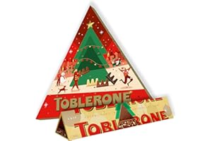 TOBLERONE - Calendrier de l'Avent 4 Recettes Savoureuses 200g & Barre de Chocolat au Lait avec Nougat au Miel et aux Amandes 340g - Idée Cadeau - Chocolats de Noël - Lot de 2
