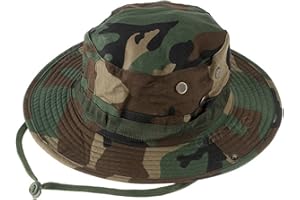 QMFIVE Tactical Boonie Hat, Sombrero Redondeado de Camuflaje Pescador Sun Protection Cap para Outdoor Climb Camping