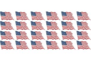 JINTORA Mini Bandiere/Bandiere Insieme - Bandiera sventolante - 33x20mm - Adesivi - USA - United States - Standard pour la voiture, Le Bureau, la Maison et l'école - 24 Pezzo