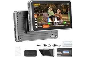 ‎VILTROX VILTROX DC-X2 6" monitor polowy DCX2 do DSLR ekran dotykowy monitory 4K 2000nits zewnętrzne monitory X2 3D LUT 1920 x 1080 IPS z baterią Sunshield 2200 mAh do Sony Canon Nikon