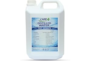 Care4+ Hipure Distilled Water, High Purity Laboratory Grade, 5 Litres