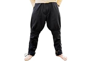 Leonardo Carbone® Wikingerhose mit Beinschnürung Magnus - Herren Hosen, Mittelalter Kleidung, Wikinger Hose, Kostüm, Festival Outfit, LARP, Cosplay, Freizeithose - 100% Baumwolle