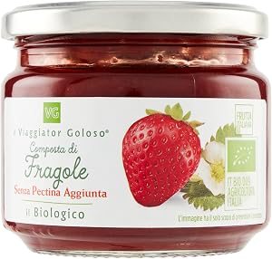 il Viaggiator Goloso Bio Composta di Fragole Bio senza Pectina Aggiunta 270g