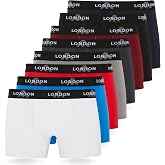 FM London Pack of 4/8 Men's Boxer Shorts, Elastic Waist, Soft
