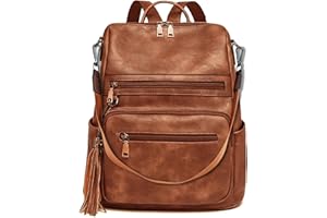 ECOTISH Damen-Rucksack veganem Leder Groß Stylisch Frauen Designer Schultertasche Reiserucksack mit Quaste Cityrucksack Rucksacktasche
