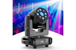 UKFOG 150W Teste Mobili Beam Palcoscenico Illuminazione RVBW Luce da discoteca festa dmx512 Luci Discoteca Luminosa Luce Stroboscopica 8 Gobo 8 Colori per DJ Feste Show Club Halloween