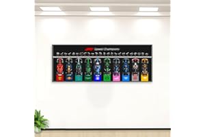 NOVDA Display-Wandhalterung für Lego Speed Champions F1 Kompatibel Mit 10 Rennwagen 77242-77251,110*40 cm Display Wandboard für Lego Auto Schwarz (Modelle Nicht enthalten)