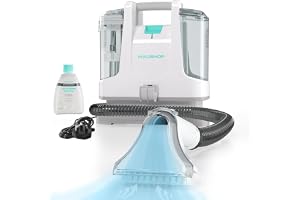 HAUSHOF 400 W Portable Carpet Cleaner, Upholstery Spot Cleaner | Deep Cleaning, Separate Water Tanks, Lightweight Design, Long Reach Hose, Multi-Surface Use