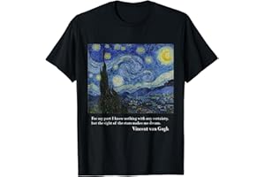 Starry Night by Vincent van Gogh | Famous Painting T-Shirt