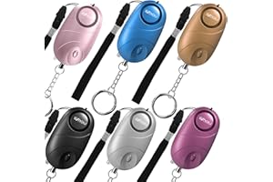 BXROIU 6er Persönlicher Alarm Taschenalarm 140dB Sirene Selbstverteidigung Sicherheit Schlüsselanhänger (Mehrfarbig)