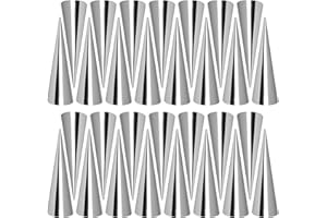 Corne Pâtisserie en Acier Inoxydable, FantasyDay Lot de 30 Moules à Cornets Pain Tube Croissant - Cannoli Moule pour Croissants, Douilles Pâtisserie, Gâteau, Moule à Pain