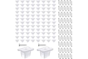 SLIVERDEW 100 PCS Light Strip Clips Waterproof LED Strip Mounting Holder, With Screws fit 5mm to 6mm Translucent