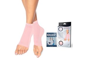 ‎DR. ARTHRITIS Von Ärzten Entworfen, Sprunggelenkbandage, Flexible Bandage Sprunggelenk, Knöchelbandage für Mittelfuß, Fußbandage für Knöchelprobleme und Achillessehne, Kompressionssocken mit Kupfer, Pink, M