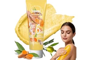 PROBUK Gommage corporel curcuma 180g,Gommage corps,Exfoliant corps,Gommages corp exfoliant,Body scrub,Exfolie, Lisse & Adoucit,Nettoyage en Profondeur, Soins du Corp pour Femmes et Hommes