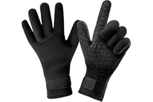 Guittly 5mm Diving Gloves Neoprene, Adult Wetsuit Glove Swimming, Wear-resistant Thermal Diving Gloves for Cold Water, Snorkelling, Motorboat