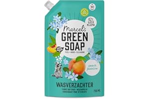 Marcel's Green Soap - Płyn do płukania, opakowanie uzupełniające, brzoskwinia i jaśmin, płyn do płukania, nie zawiera plastiku i oleju palmowego, przyjazny dla środowiska, wegański, 750 ml