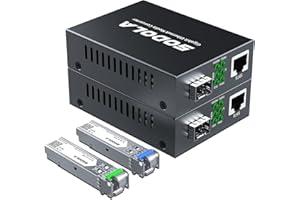 SODOLA 1.25G Gigabit SingleMode Bidi Media Converter 20-km, LC