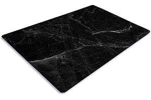 Pagnanno. Chopping Board-Catering Cutting Set-Kitchen Board-Glass Worktop Savers-Sink Chopping Board-Large-Worktop Protectors Heat Resistant-Marble Effect Grey (Design 8, 50 x 40 cm (Pack of 1))