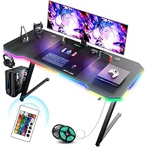 GTPLAYER 120 X 60cm Gaming Tisch, Gaming Schreibtis Produktbild-Vorschau 5