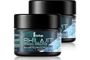 GOZITEPE Shilajit Natural Purified Himalayan Shilajit Resin - Full of Fulvic Acid & Trace Elements, Vegan, Replenish Energy and Immune Support, 30 Grams for Two Months (Pack of 2)