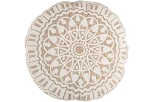 Hogar y Mas COJÍN Suelo Mandala Nordic ø50CM - Blanco