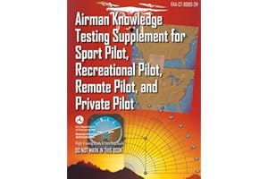 Airman Knowledge Testing Supplement for Sport Pilot, Recreational Pilot, Remote (Drone) Pilot, and Private Pilot FAA-CT-8080-2H: Flight Training Study & Test Prep Guide (Color Print)