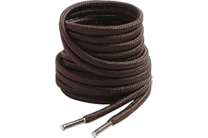 VSUDO Lacets Ronds pour Chaussures de Travail et Bottes - Diamètre 4mm Lacets Ronds Résistants pour Randonnée, Trekking et Sécurité - Homme Femme