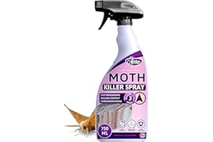 Aviro Moth Killer Spray - Fast Acting Moth Repellent for Carpets, Clothes & Wardrobes. Triple Action Formula, Professional Strength Carpet Moth Spray For Immediate & Ongoing Protection Against Moths