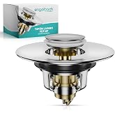 Engelbach&reg; Pop Up Universal 40 mm Washbasin Plug &ndash; Stable, Rust and Durable &ndash; Drain Plug for Washbasin and Bidet with Hair Fi