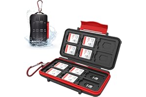 Kiorafoto Étui pour cartes mémoire 12+12 cartes TF Micro SD, étanche et résistant