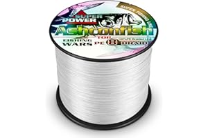 Ashconfish Braided Fishing Line- 8 Strands Super Strong PE Fishing Wire-100M/300M/ 500M/1000M/1500M/2000M(109/328/547/1093/1640/2187Yards)- 6lb to 300lb Abrasion Resistant-Zero Stretch-Multiple Colors