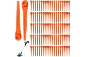 Chuancheng 100 Plast Grästrimmerblad 70mm för Gardena 9823 9825 9820 9821