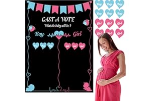 ASTARON Boy or Girl Gender Reveal Party Spiele 72 Aufkleber, Baby Geschlecht offenbaren Ideen Spiel Abstimmung Junge oder Mädchen Babyparty Geschlecht Verkünden Party Supplies