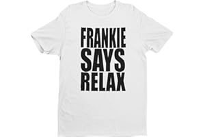 TRIBAL T-SHIRTS Frankie Says Relax T Shirt - 80s Fancy Dress Tee for Men and Women - 100% Cotton, Vibrant Digital Print 80s T Shirt