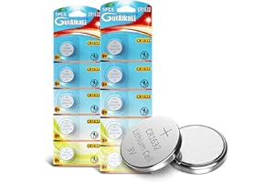 GutAlkaLi CR1632 Lithium 3V Batterie, Bouton de Pile Bouton électronique pour Jouets Calculatrices Montres (10 Pcs)