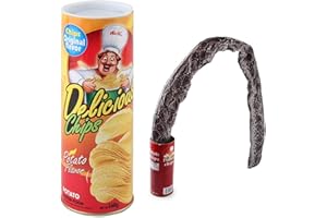 CXAFQ Magiczne puszki na chipsy ziemniaczane, Magiczne puszki z chipsami ziemniaczanymi, Straszne frytki zabawki na prima aprilis dekoracja na imprezę halloweenową