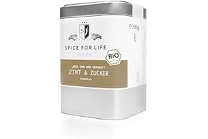 Spice for Life Ceylon ZIMT i cukru, delikatna, aromatyczna i łagodna słodka, cukier cynamonowy, idealnie dopasowana, do kawy z mlekiem, cappuccino, ciast i słodkich potraw, mieszanka przypraw bio
