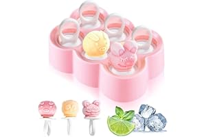 KEELYY Eisformen Kinder, 6 Kleine Eisform Eis am Stiel, Eisformen Silikon, Mini Eisförmchen Stieleisformer, Klein Popsicle Formen, Mini Eisform, Eis zum Selber Machen Formen