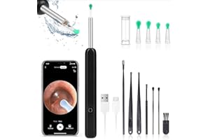 REITEAG Miluna Ohrenreiniger, Miluna Pro Ohrenreiniger mit 1080P HD WiFi Kamera, IP67 Wasserdicht Ohrklar mit 6 LEDs, Ohrenschmalz Entferner Otoskop für iPhone, iPad und Android-Smartphones