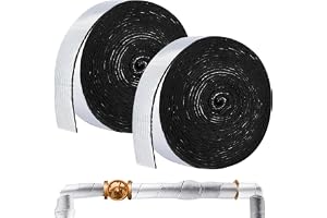 AROMUJOY 2 stycken rörisolering för lindning, isoleringskanal, 10 m x 4,8 mm, isoleringsrör, rörisoleringsfilm, isoleringsban