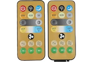 KHIRONHIVE Ceiling Fan Wireless Remote Control Home Light Fan Replacement Long-Range Control Adjustable Speed Brightness for Bedroom Living Room