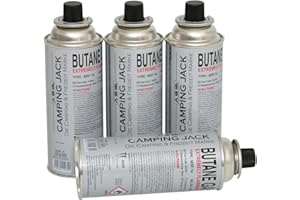 INVIDA Camping Jack Gaskartuschen 227g MSF- 1a Butan Gaskartusche f. Gaskocher, Gasheizung, Gasbrenner, Lötbrenner (12 Stück)
