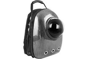 CityBAG - Mochila para Transporte de Mascotas Gato y Perro Transportin de plástico rígido Gris