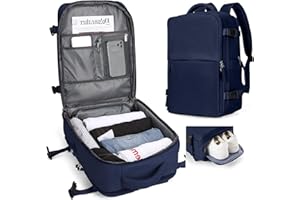SZLX Mochila Viaje Cabina Avion 40x20x25 Mujer Ryanair Bolsas de viaje Equipaje de Mano avion Maletas de Viaje Cabina 45x36x20 Easyjet Mochila para Portátil con cable USB Impermeable Mochila Escolar